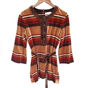 70's Vintage Butte Knit Velour Mini Dress/Tunic